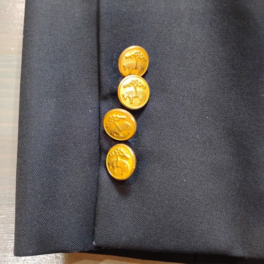Brooks Brothers Madison Loro Piana Italy Wool 39R Gold Crested Buttons Blazer - Picture 6 of 16